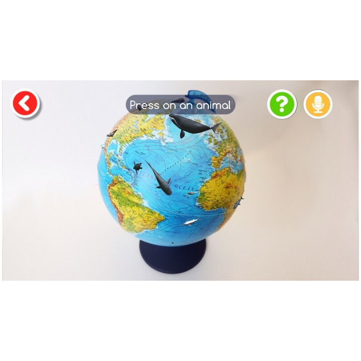 Alayskys Globus 25cm s reliéfem CZ, podsvětlení, interaktivní aplikac