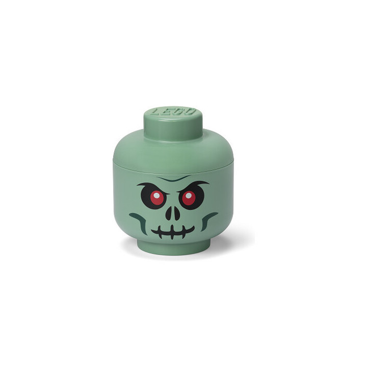 LEGO úložná hlava malá – Skeleton zelený