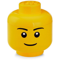 LEGO úložný box na hračky ve tvaru hlavy poslouží jako stylový prostor pro ukládání všech vašich drobností. Rozměry ø16 x 18,5 cm.