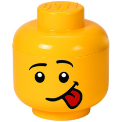 LEGO úložný box na hračky ve tvaru hlavy poslouží jako stylový prostor pro ukládání všech vašich drobností. Rozměry ø16 x 18,5 cm.