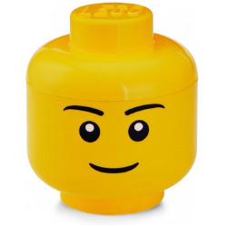 LEGO úložný box na hračky ve tvaru hlavy poslouží jako stylový prostor pro ukládání všech vašich drobností. Rozměr ø23,8 x 27,2 cm.