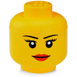 LEGO úložný box na hračky ve tvaru hlavy poslouží jako stylový prostor pro ukládání všech vašich drobností. Rozměr ø23,8 x 27,2 cm.