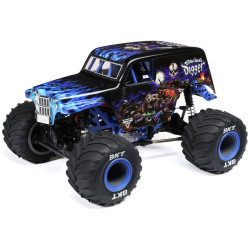 RC model auta Losi Mini LMT v měřítku 1:18, přináší sílu a jízdní vlastnosti větších monster trucků a přitom se vejde do batohu. Model na zmenšené platformě LMT obsahuje stejnosměrný pohon 4WD, licencovanou karoserii a realistické pneumatiky BKT....