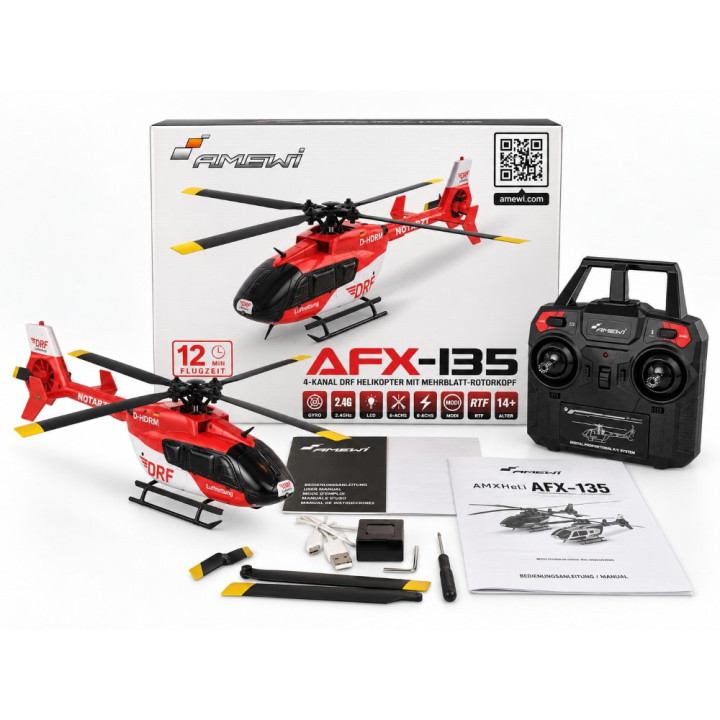 AMEWI AFX-135 DRF 4-kanálový 6G RTF vrtuľník | RCsvet