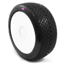 KAMIKAZE V2 BUGGY K1 (CLAY SUPER SOFT) nalepené pneumatiky, bílé disky, 2 ks.