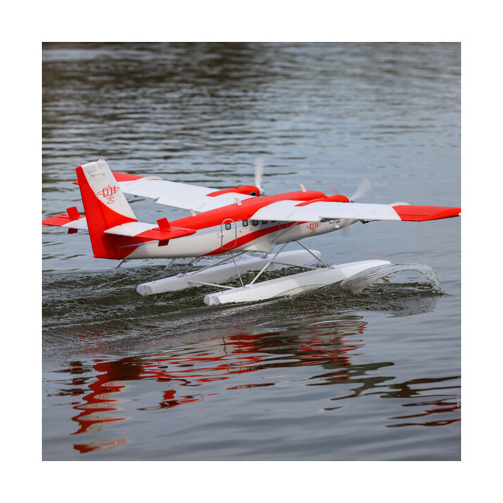 E-flite DHC-6 Twin Otter 1.4m AS3X+ SAFE Select BNF Basic, plováky