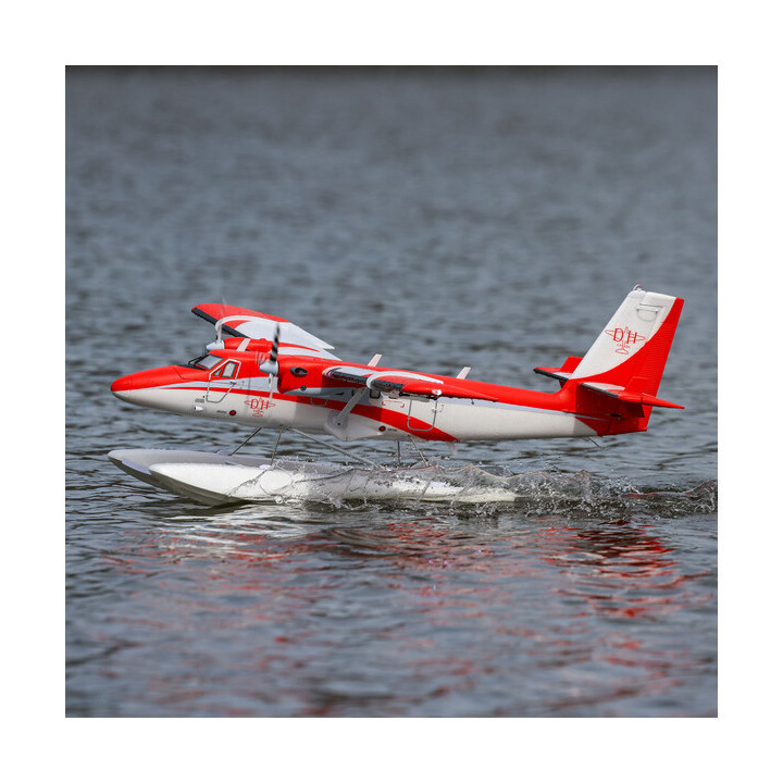 E-flite DHC-6 Twin Otter 1.4m AS3X+ SAFE Select BNF Basic, plováky