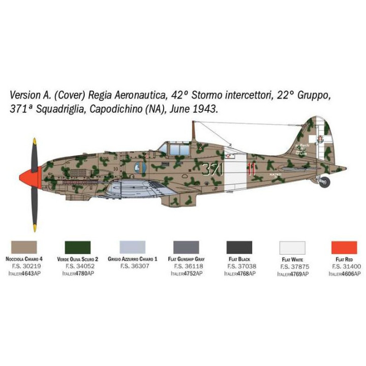 Model Kit letadlo 2840 - MC.202 Folgore (1:48)