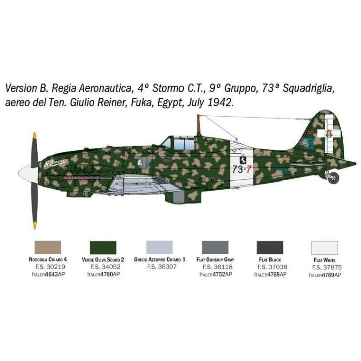 Model Kit letadlo 2840 - MC.202 Folgore (1:48)