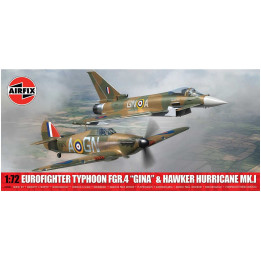Classic Kit letadla A40002 - Eurofighter Typhoon FGR.4 (GINA) + Hawker Hurricane Mk.I (Twin Pack) (1:72)