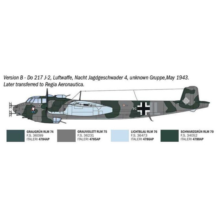 Model Kit letadlo 91266 - Dornier Do 217 J1/J2 Nachtjäger (1:72)