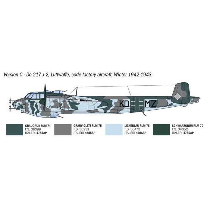 Model Kit letadlo 91266 - Dornier Do 217 J1/J2 Nachtjäger (1:72)