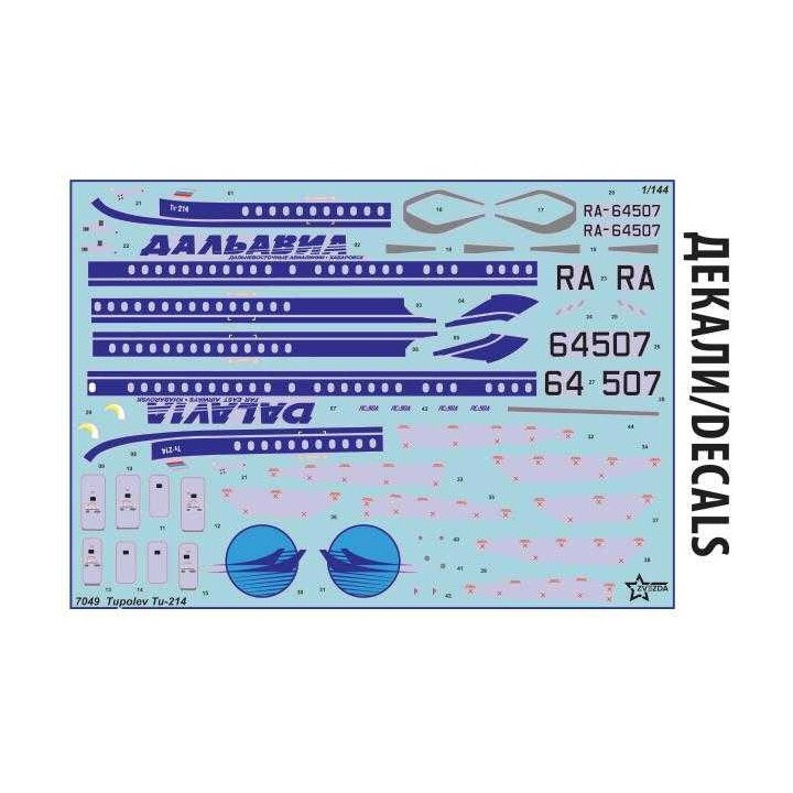 Model Kit letadlo 7049 - TU-214 (1:144)
