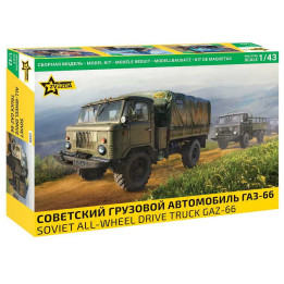 Model Kit auto 43008 - Soviet all-wheel drive truck GAZ-66 (1:43)