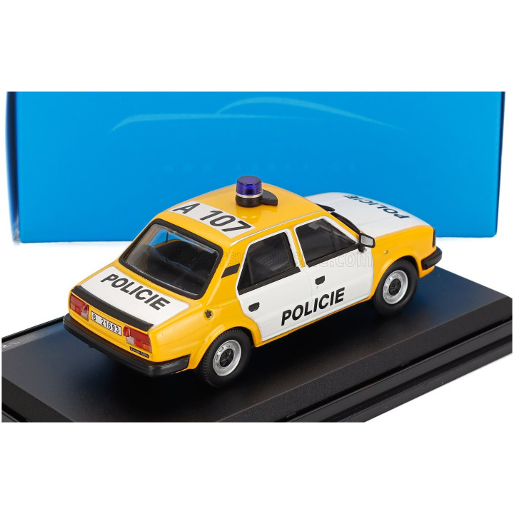 ABREX ŠKODA 120L POLICIE 1984 - YELLOW WHITE 1/43