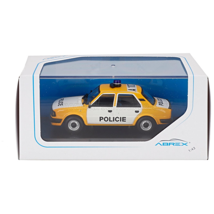 ABREX ŠKODA 120L POLICIE 1984 - YELLOW WHITE 1/43