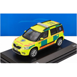 ABREX ŠKODA YETI SUV FACELIFT (RESTYLING) REGION 231 AMBULANCE 2013 - YELLOW GREEN 1/43