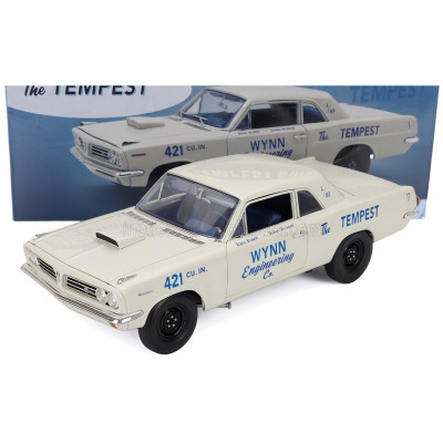 ACME MODELS PONTIAC TEMPEST SUPER DUTY WYNN ENGINEERING RACING 1963 - WHITE 1/18