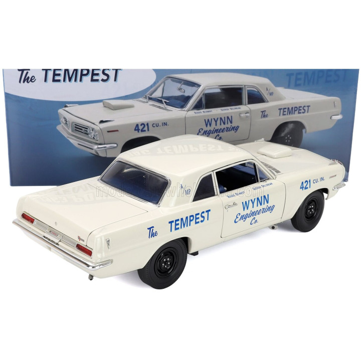 ACME MODELS PONTIAC TEMPEST SUPER DUTY WYNN ENGINEERING RACING 1963 - WHITE 1/18