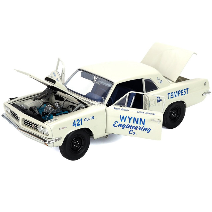 ACME MODELS PONTIAC TEMPEST SUPER DUTY WYNN ENGINEERING RACING 1963 - WHITE 1/18