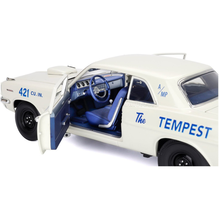 ACME MODELS PONTIAC TEMPEST SUPER DUTY WYNN ENGINEERING RACING 1963 - WHITE 1/18