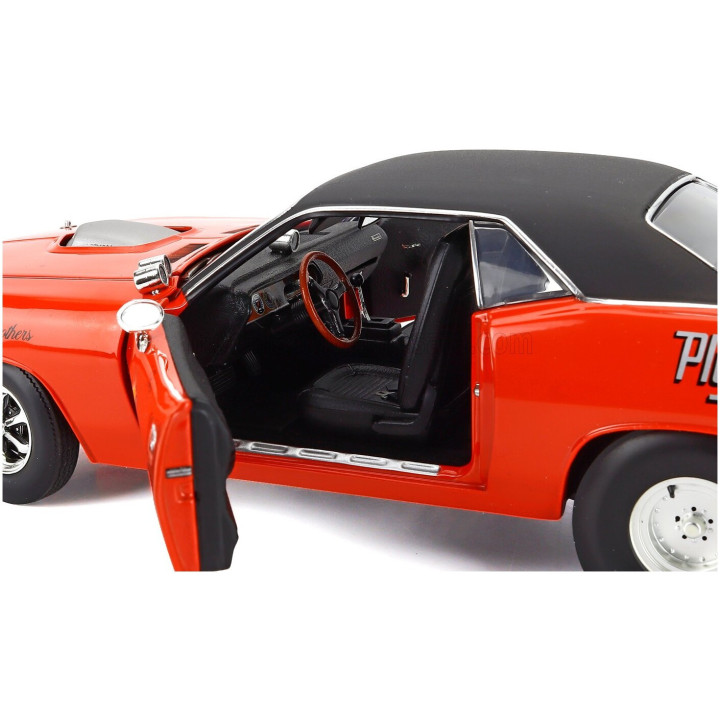 ACME MODELS PLYMOUTH BARRACUDA HEMI SUN KISSED CUDA 1970 - ORANGE BLACK 1/18