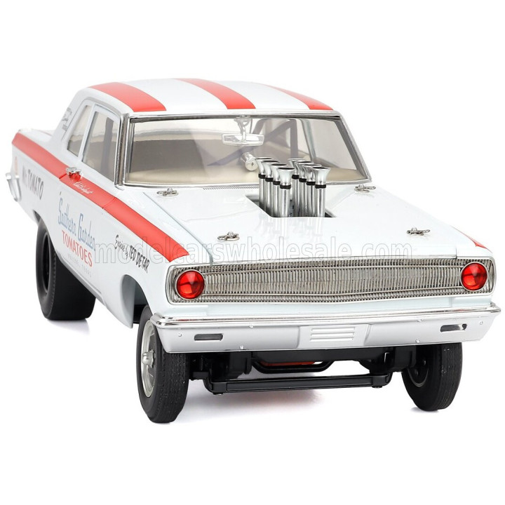 ACME MODELS DODGE CORONET AWB MR. TOMATO RACING 1965 - WHITE RED 1/18