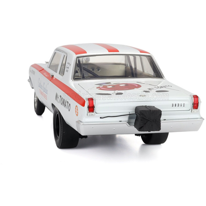 ACME MODELS DODGE CORONET AWB MR. TOMATO RACING 1965 - WHITE RED 1/18