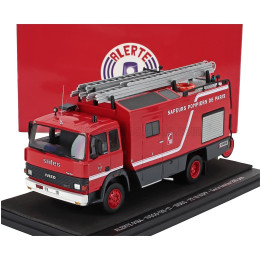 ALERTE IVECO FIAT 135-17 TANKER TRUCK SIDES FE10 BSPP SAPEURS POMPIERS DE PARIS 1986 - RED GREY 1/43