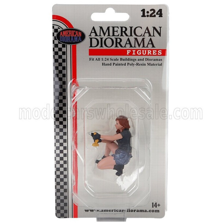 AMERICAN DIORAMA FIGURES GIRL - MUSCLE MECHANICS - 3 - VARIOUS 1/24