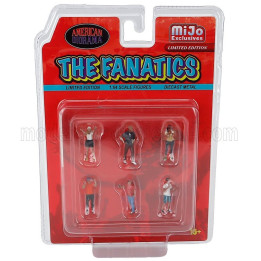 AMERICAN DIORAMA FIGURES SET 6X THE FANATICS - VARIOUS 1/64
