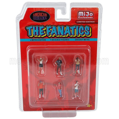 AMERICAN DIORAMA FIGURES SET 6X THE FANATICS - VARIOUS 1/64