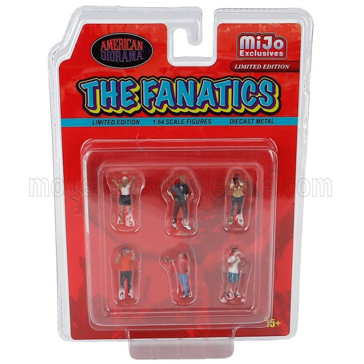 AMERICAN DIORAMA FIGURES SET 6X THE FANATICS - VARIOUS 1/64