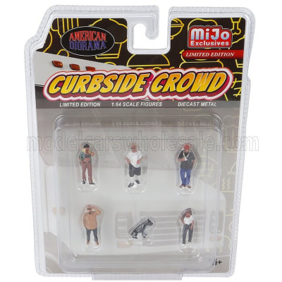 AMERICAN DIORAMA FIGURES SET 6X CURBSIDE CROWD - VARIOUS 1/64