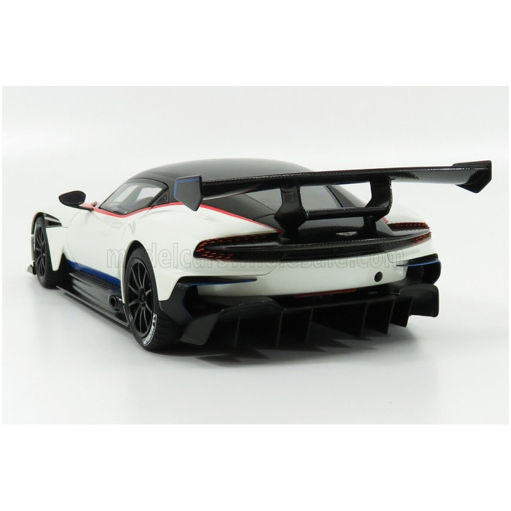 AUTOART ASTON MARTIN VULCAN COUPE 2015 - WHITE BLUE RED STRIPES 1/18