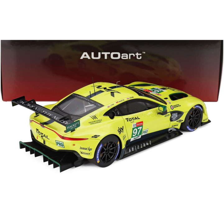 AUTOART ASTON MARTIN VANTAGE AMR TEAM ASTON MARTIN RACING N 97 24h LE MANS 2018 A.LYNN - M.MARTIN - J.ADAM - YELLOW 1/18