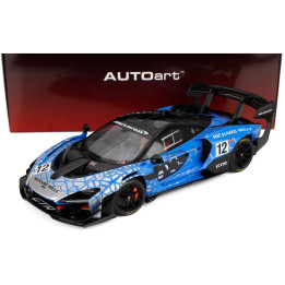 AUTOART McLAREN SENNA GTR N 12 PRESS 2021 - BLUE BLACK 1/18