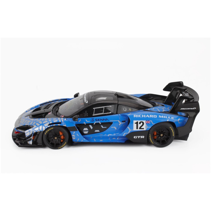 AUTOART McLAREN SENNA GTR N 12 PRESS 2021 - BLUE BLACK 1/18
