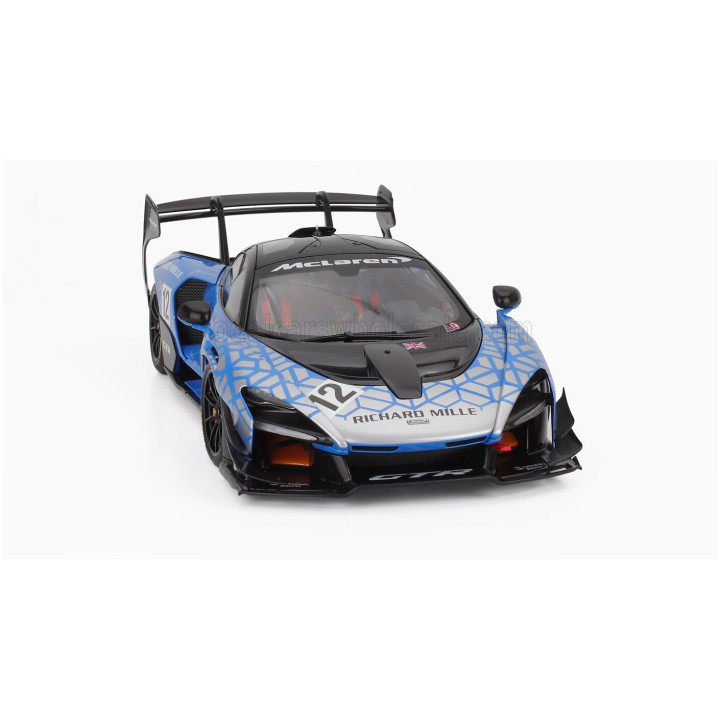 AUTOART McLAREN SENNA GTR N 12 PRESS 2021 - BLUE BLACK 1/18