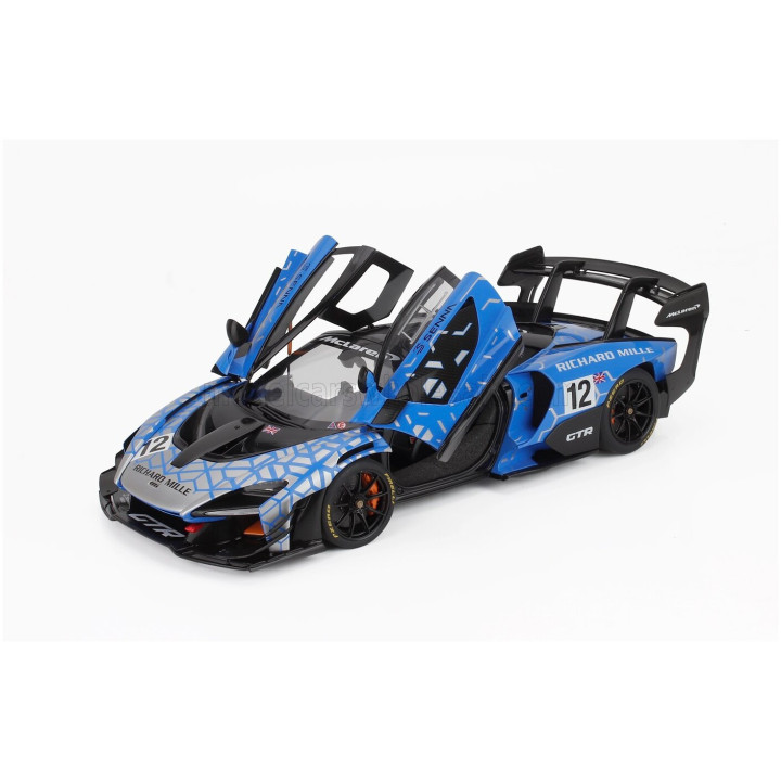 AUTOART McLAREN SENNA GTR N 12 PRESS 2021 - BLUE BLACK 1/18