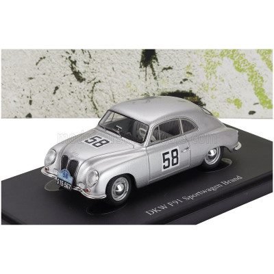 AUTOCULT DKW F91 SPORTWAGEN BRAND N 58 RALLY SEMPERIT GERMANY 1954 - SILVER 1/43