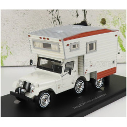 AUTOCULT JEEP CJ5 UNIVERSAL CAMPER USA 1969 - WHITE RED 1/43