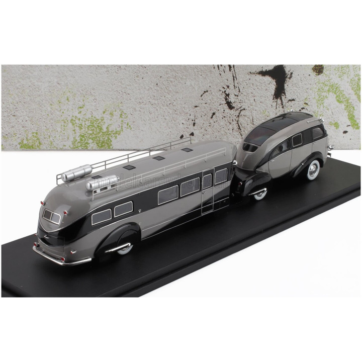 AUTOCULT ZEPHYR LAND YACHT MOTORHOME USA 1936 - GREY BLACK 1/43