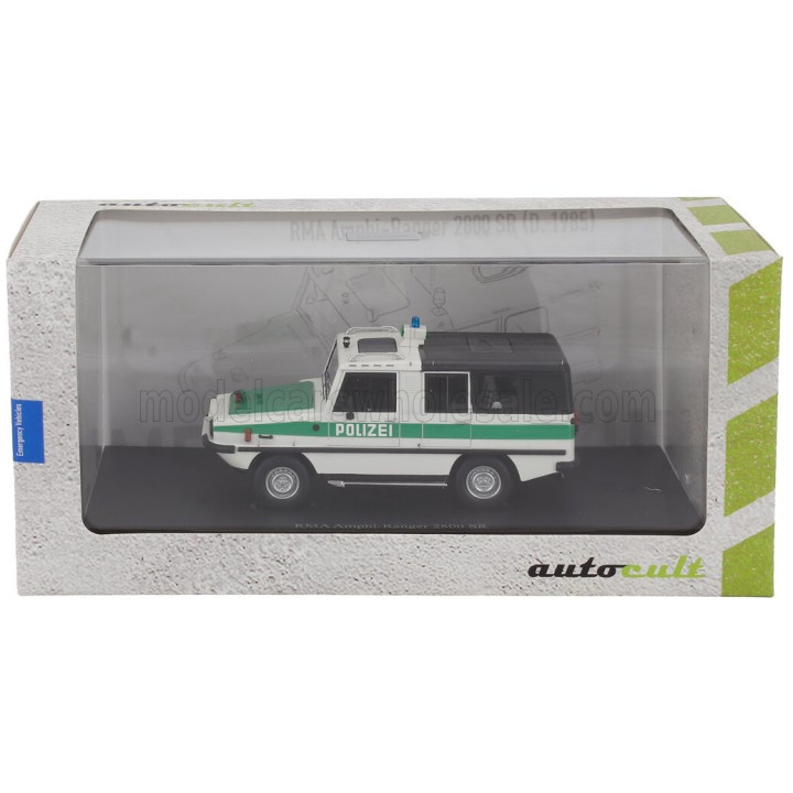 AUTOCULT RMA AMPHI (ANFIBIO) RANGER 2800 SR POLIZEI GERMANY 1985 - WHITE GREEN 1/43