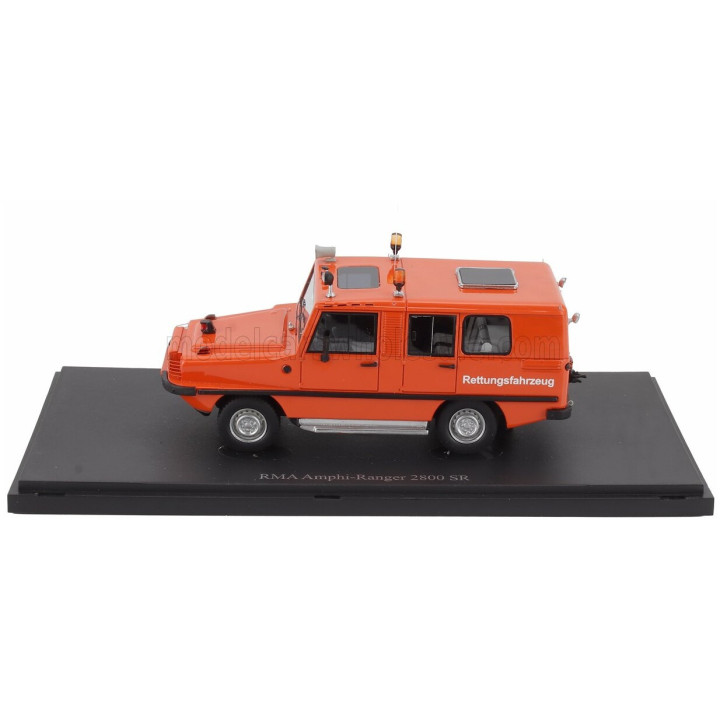 AUTOCULT RMA AMPHI (ANFIBIO) RANGER 2800 RETTUNGSFAHZEUG SR EMERGENCY VEHICLE GERMANY 1985 - ORANGE 1/43