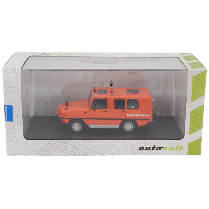 AUTOCULT RMA AMPHI (ANFIBIO) RANGER 2800 RETTUNGSFAHZEUG SR EMERGENCY VEHICLE GERMANY 1985 - ORANGE 1/43