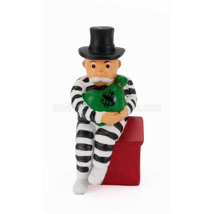 AUTOWORLD CHEVROLET PANEL DELIVERY POLICE WITH Mr. MONOPOLY FIGURE 1948 - 2 TONE BLUE WHITE 1/18