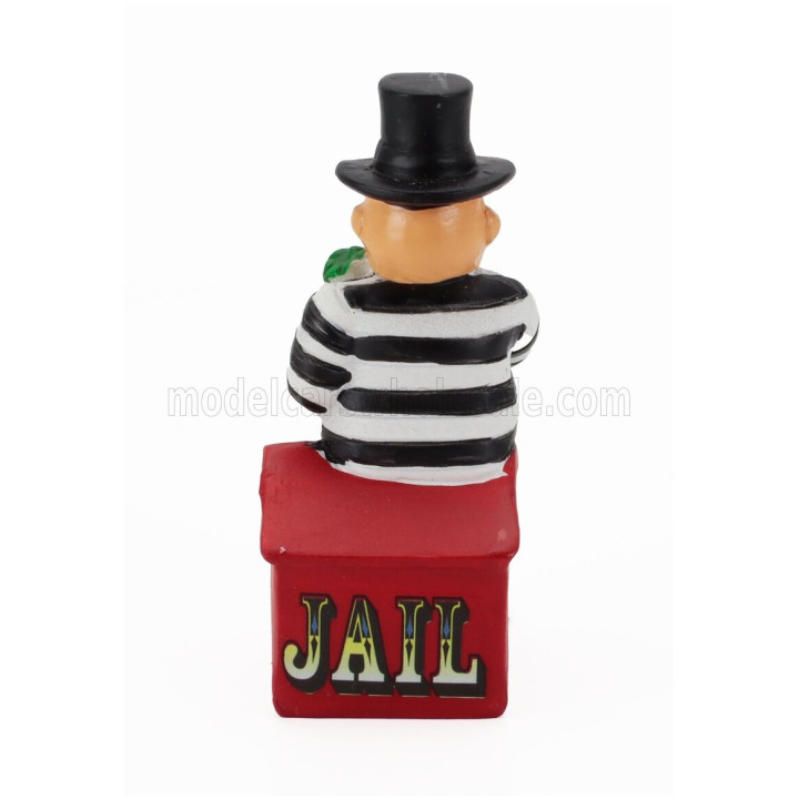 AUTOWORLD CHEVROLET PANEL DELIVERY POLICE WITH Mr. MONOPOLY FIGURE 1948 - 2 TONE BLUE WHITE 1/18