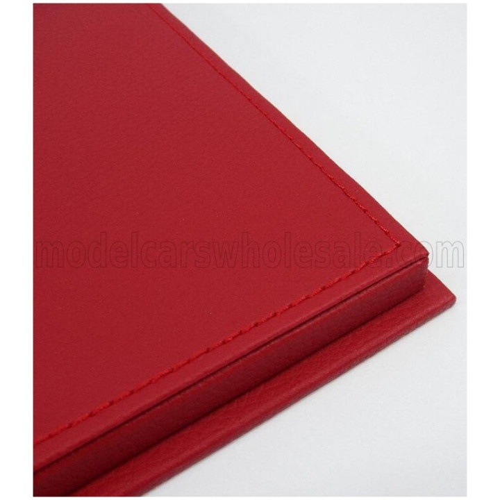 BBR MODELS VETRINA DISPLAY BOX BASE IN PELLE ROSSA - LEATHER BASE RED - Lungh.LENGHT cm 32.5 X Largh.WIDTH cm 16.5 X Alt.HEIGHT