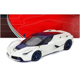BBR MODELS FERRARI LAFERRARI 2013 - POLIFOAM PACK - WHITE CARBON BLUE 1/18